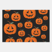 ハッピーハローウィンハロウィーンのカボチャのちょうちん工芸 ラッピングペーパーシート (正面2)