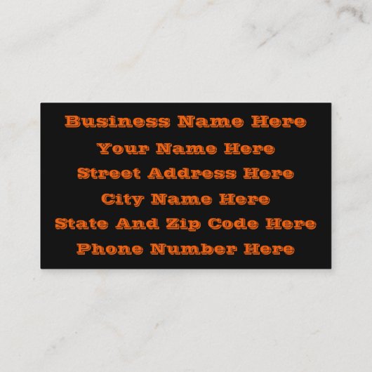 ハッピーハローウィンハロウィーンのカボチャのちょうちん工芸 名刺 (裏面)