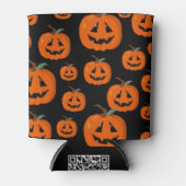 ハッピーハローウィンハロウィーンのカボチャのちょうちん工芸 缶クーラー (正面)