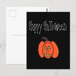ハッピーハローウィンハロウィーンのカボチャのちょうちん ポストカード