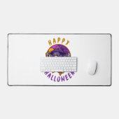 ハッピーハローウィンハロウィーンウィッチキャット デスクマット (キーボード&マウス)