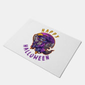 ハッピーハローウィンハロウィーンウィッチキャット ドアマット (アングル)