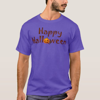 ハッピーハローウィンハロウィーン怖いカボチャおもしろい頭 Tシャツ