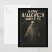 ハッピーハローウィンハント – 幽霊はがき ポストカード (正面/裏面)