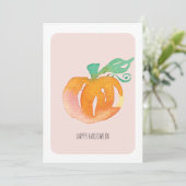 ハッピーハローウィンハンド絵を描パンプキンカード (スタンド正面)