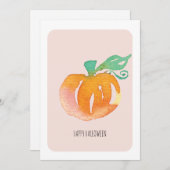 ハッピーハローウィンハンド絵を描パンプキンカード (正面/裏面)