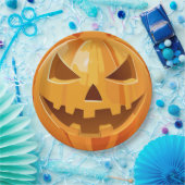 ハッピーハローウィンハーベストカボチャ ペーパープレート (パーティー)