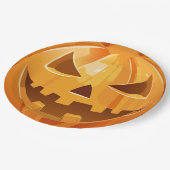 ハッピーハローウィンハーベストカボチャ ペーパープレート (アングル)