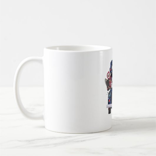 ハッピーハローウィンバスシャツパーティーの人 コーヒーマグカップ (左)