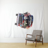 ハッピーハローウィンバスシャツパーティーの人 タペストリー (インサイチュ(横))