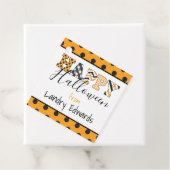 ハッピーハローウィンパターパーソナライズされたンメッセージカード フェイバータグ (インサイチュ)