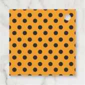 ハッピーハローウィンパターパーソナライズされたンメッセージカード フェイバータグ (裏面)