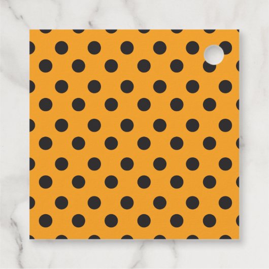 ハッピーハローウィンパターパーソナライズされたンメッセージカード フェイバータグ (裏面)