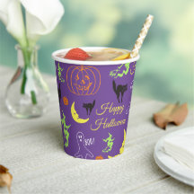 ハッピーハローウィンパターン紫