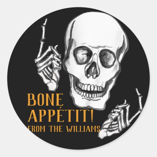 ハッピーハローウィンパパジョーク ラウンドシール (正面)