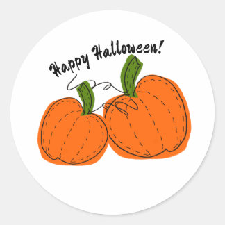 ハッピーハローウィンパンプキカスタムンカットビニールシール ラウンドシール