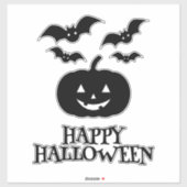ハッピーハローウィンパンプキンこうもり ミニマル シール (シート)