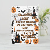 ハッピーハローウィンパンプキンアートワーク 招待状 (スタンド正面)