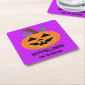ハッピーハローウィンパンプキンコースター スクエアペーパーコースター (アングル)