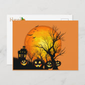 ハッピーハローウィンパンプキンスアンドハ幽霊のよく出るウス ポストカード (正面/裏面)