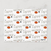 ハッピーハローウィンパンプキンデザイン ポストカード (裏面)