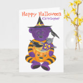 ハッピーハローウィンパンプキンベア カード (黄色い花)