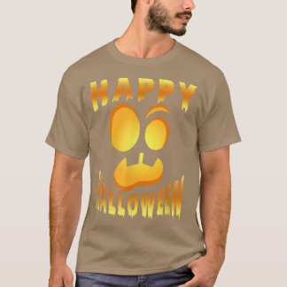 ハッピーハローウィンパンプキンホラー顔 Tシャツ
