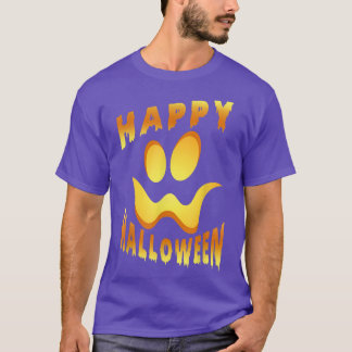 ハッピーハローウィンパンプキンホラー顔 Tシャツ