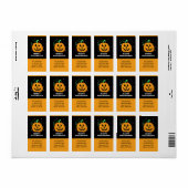 ハッピーハローウィンパンプキン住所 シール (フルシート)