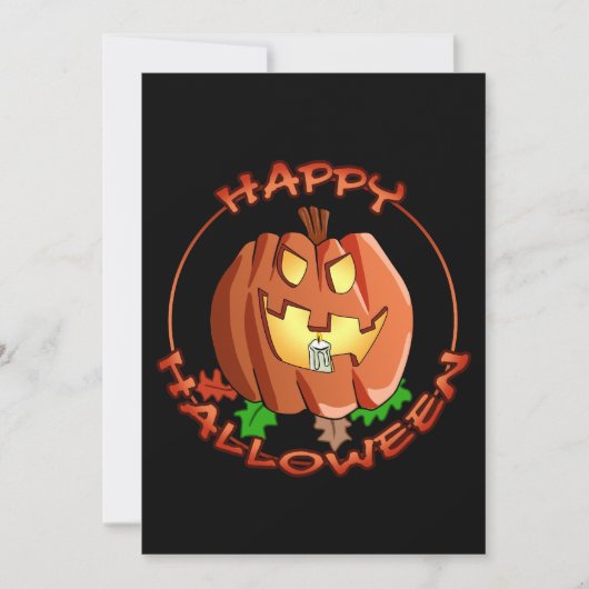 ハッピーハローウィンパンプキン招待状 招待状 (正面)