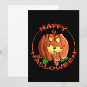 ハッピーハローウィンパンプキン招待状 招待状 (正面/裏面)