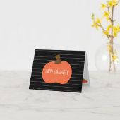 ハッピーハローウィンパンプキン&ストライプ カード (黄色い花)