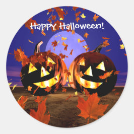 ハッピーハローウィンパンプキ遊ンス ラウンドシール