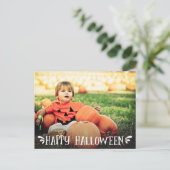 ハッピーハローウィンパーソナライズされたの挨拶 ポストカード (スタンド正面)