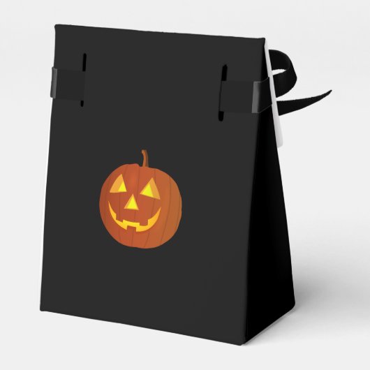 ハッピーハローウィンパーソナライズされたトリートカボチャパーティー フェイバーボックス (裏面サイド)