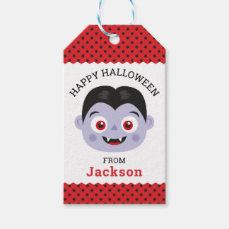 ハッピーハローウィンパーソナライズされたヴァンパイアギフトラベル ギフトタグ