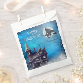 ハッピーハローウィンパーソナライズされた魔女 フェイバーバッグ (クリップ留めされた状態)