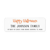ハッピーハローウィンパーティの招待状差出人住所 ラベル (正面)