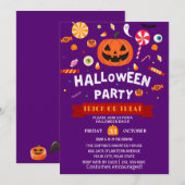 ハッピーハローウィンパーティの招待状 招待状 (正面/裏面)