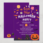 ハッピーハローウィンパーティの招待状 招待状 (正面/裏面)