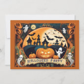 ハッピーハローウィンパーティの招待状 招待状 (正面)