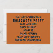 ハッピーハローウィンパーティの招待状 招待状 (裏面)