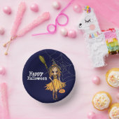 ハッピーハローウィンパーティーかわいい女の子 ペーパーボウル (パーティー)