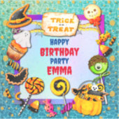 ハッピーハローウィンパーティーにトリックオアトリートが詰まっている シール (正面)