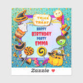 ハッピーハローウィンパーティーにトリックオアトリートが詰まっている シール (シート)