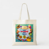 ハッピーハローウィンパーティーにトリックオアトリートが詰まっている トートバッグ (裏面)