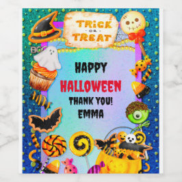 ハッピーハローウィンパーティーにトリックオアトリートが詰まっている ワインラベル