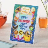 ハッピーハローウィンパーティーにトリックオアトリートが詰まっている 台座サイン (インサイチュ)