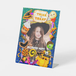 ハッピーハローウィンパーティーにトリックオアトリートが詰まっている 台座サイン