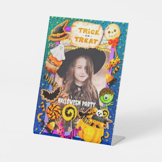 ハッピーハローウィンパーティーにトリックオアトリートが詰まっている 台座サイン (正面)